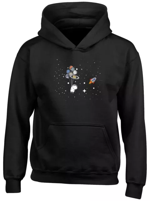 Ballon Planet Space Astronaut Childrens Kids Hooded Top Hoodie Boys Girls Gift