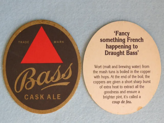 Beer Brewery Pub Bar Coaster: Bass Cask Ale ~ Luton England Brewing Company ~ UK