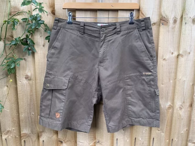 FJALLRAVEN KARL PRO Multi Pocket Activity Shorts 34 Waist Brown
