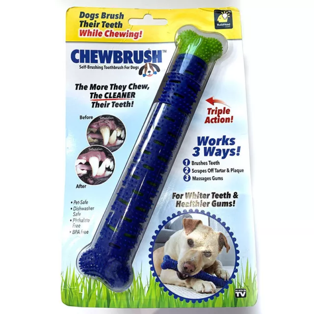 Chewbrush Self Brushing Toothbrush For Dogs Bulbhead As Seen On TV NEW- Size LRG