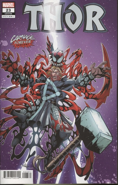 Thor #23 Lubera Carnage Forever Variant Vf/Nm Marvel Hohc 2022