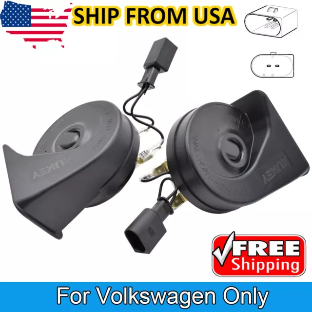 1 Pair Car Snail Horn For VW Jetta Golf Passat Polo 125db Loud 12V Waterproof