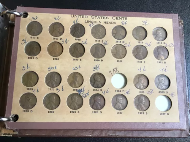 LINCOLN HEAD WHEAT PENNY COLLECTION, 1917 to 1961, ESTATE FIND