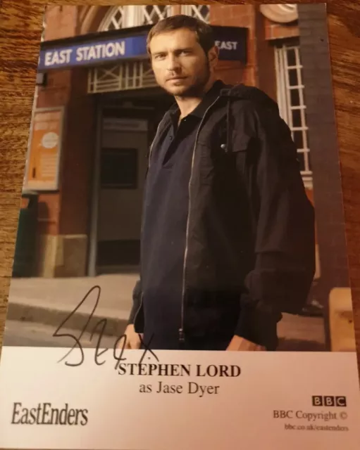 BBC EastEnders Jase Dyer Stephen Llyod Hand Signed Cast Card Autograph