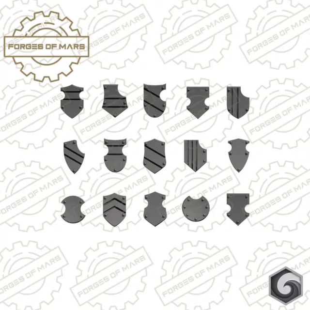 Marines - Imperial - Shoulder Shields - Blanks (x15) - Compatible 40K