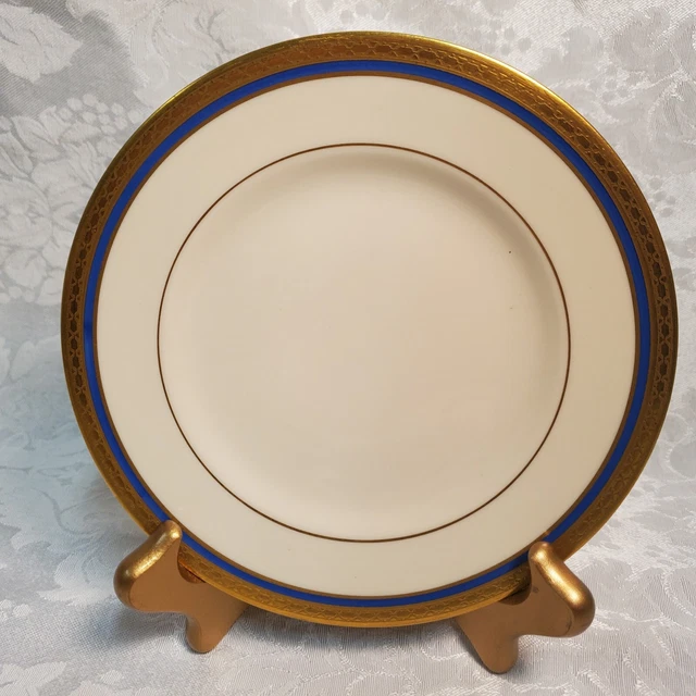 VTG SYRACUSE CHINA - WAYNE BLUE - 2 Bread Plates 6 1/4" - Excellent Condition