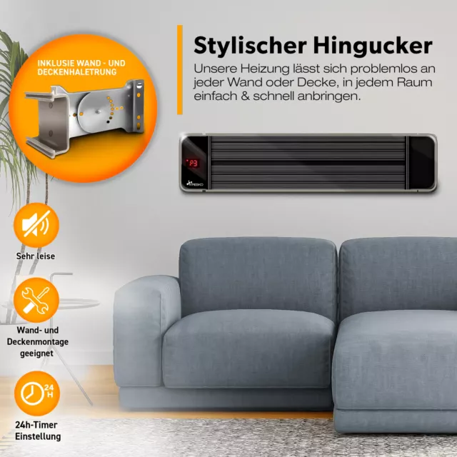 TRESKO® Dunkelheizstrahler Infrarot Heiz Strahler Terrassenstrahler Schwarz IRD 5