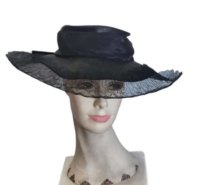 Vintage 1930s ART DECO Horse Hair Fashion Hat 2