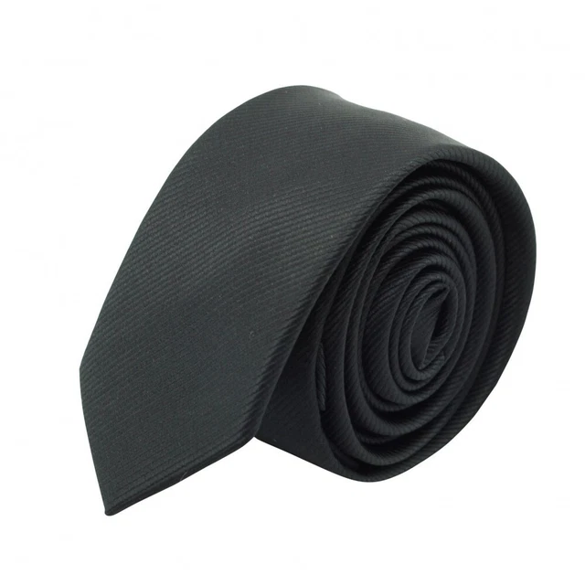 Cravate Slim Marron Uni Attora - Cravate Étroite 5 Cm En Polyester, Idéale Pour Homme Élégant