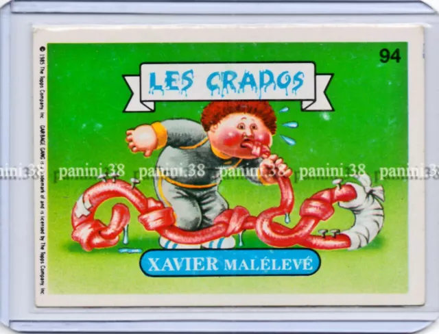 RARE!! CELINE DEGOULINE card n°103 LES CRADOS garbage gang TOPPS 1985