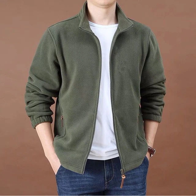 Mens Extra Thick Warm  Work Jacket Padded Anti Pill Winter Fleece Heavy Duty