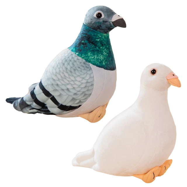 Plush Pigeon Toy Realistic Rock Pigeon Plush Toy 7inch