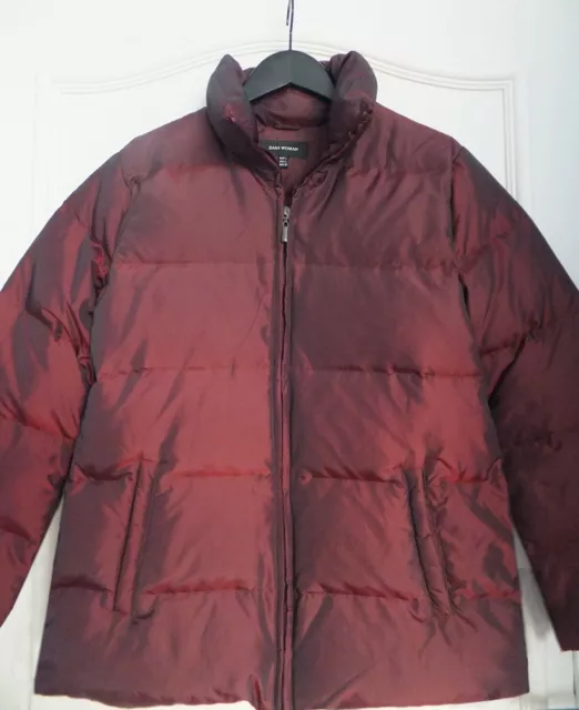 DOUDOUNE BY ZARA WOMAN MOELLEUSE BORDEAUX A EFFET CHANGEANT 20 supp EUR 30 40 PicClick FR