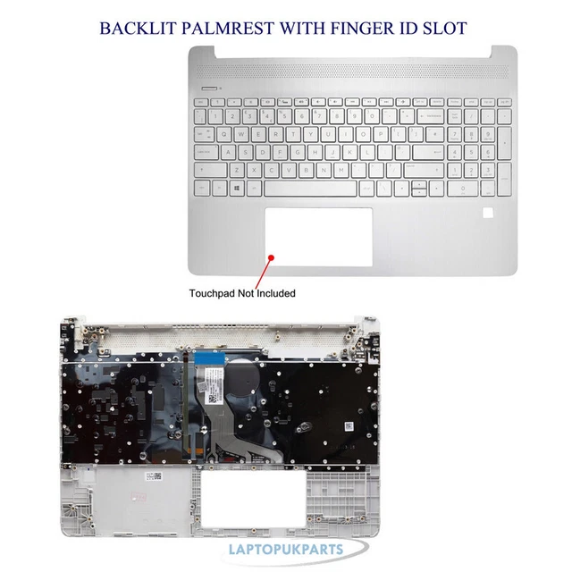 Neuf - Repose Poignets HP Pavilion 15 Avec Pavé Tactile & Clavier UK QWERTY (Blanc)
