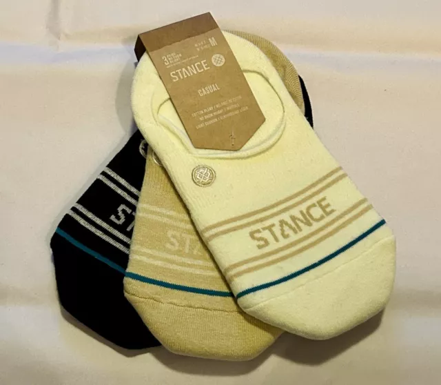 Brand New Men’s Stance Casual No Show Socks Size Medium 3 Pack $22.99 Value