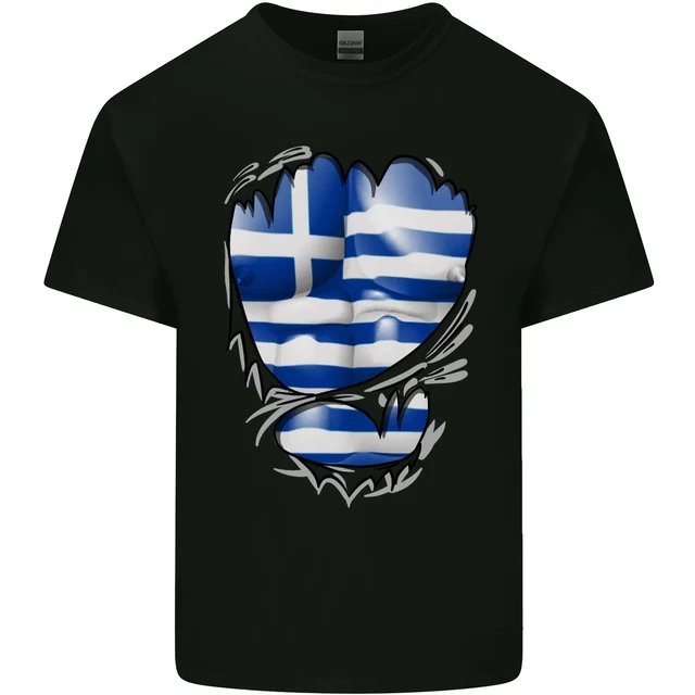 T-shirt Homme Gildan Coton Lourd - Drapeau Déchiré De La Barbade - Coupe Loose - Fabriqué Sur Commande