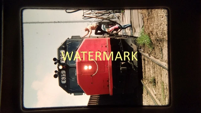 Co18 Train Engine Locomotive 35Mm Slide Railroad Engine 635 Engineer