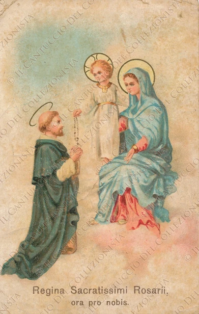 1898 Milano Santino regina Sacratissimi Rosarii Beata Vergine Maria Preghiera