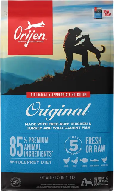 ORIJEN Original Grain Free High Protein Fresh & Raw Animal Ingredients Dry Dog F