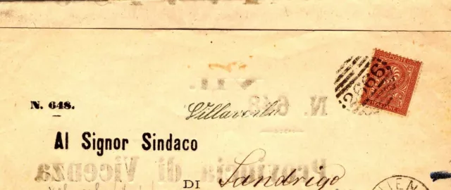 Regno: 1863 Definitiva, Stampato Con Cifra Cent. 2 To, Bollo Colletteria