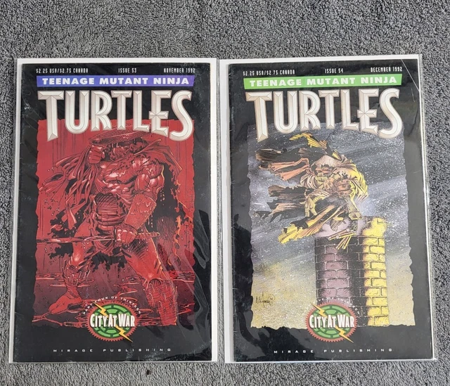 Teenage Mutant Ninja Turtles #53 54 Lot  1st Full App Karai Mirage 1992