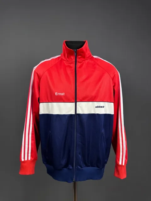 ADIDAS Men's Vintage West Germany Red White Blue Full Zip Track Jacket Sz L(M)