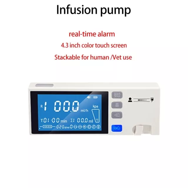 4.3 inch Touch Screen Infusion pump Stackable Type Human or Veter