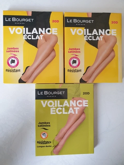 Lot De 2 Collants Voilance Vison T1 Le Bourget 15D - Neufs Avec étiquettes - Satiné Femme