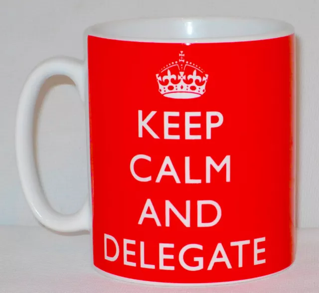 Keep Calm And Delegate Mug Can Personalise Great Boss Manager Management Gift