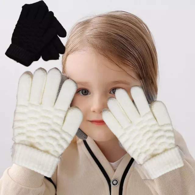 Cold Proof Children Baby Gloves Thickened Knitted Gloves  Boys Girls