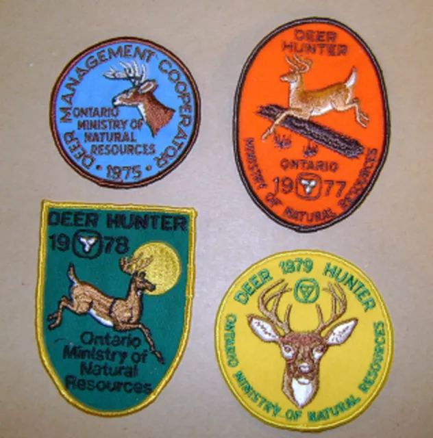 1975,1977,1978,1979 ONTARIO MNR DEER HUNTING PATCH moose bear elk hunter duck