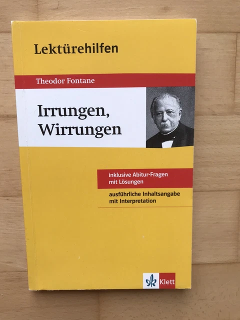 Lektürehilfen Irrungen, Wirrungen v. Theodor Fontane, Klett  inkl. Abitur-Fragen