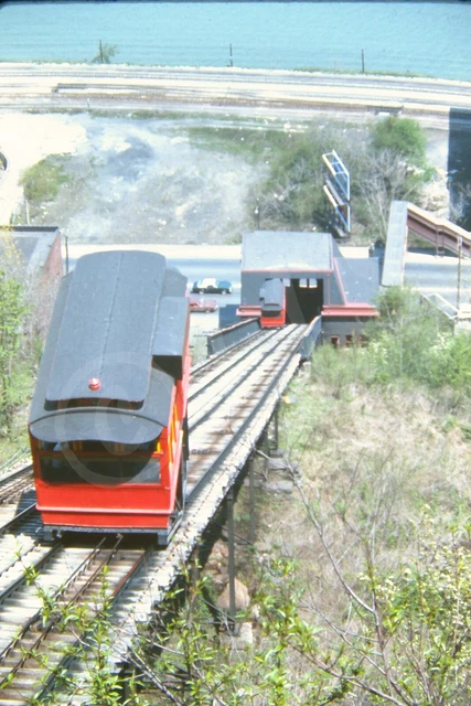 Original Railroad Slide 1974 Duquesne Incline Terminal From Above Pittsburgh PA
