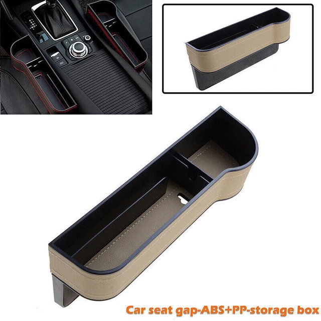 Passenger's Beige Seat Gap Catcher Filler Storage Box Pocket Organizer Holder