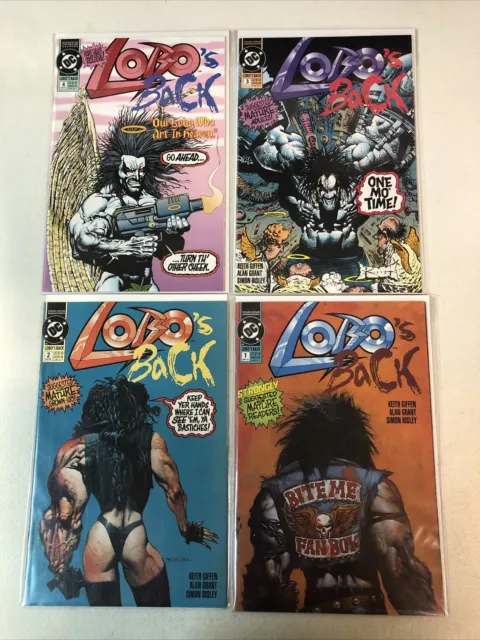 Lobo’s Back 2nd series (1992) #1 2 3 4 (VF/NM) Complete Set Simon Bisley art DC