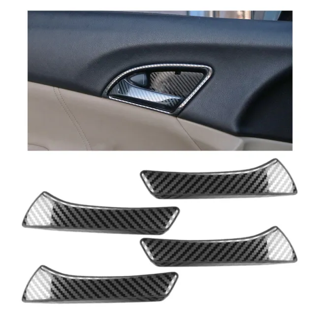 Carbon Fiber Pattern Interior Door Handle Cover Trim Fits For Honda Accord 08-13