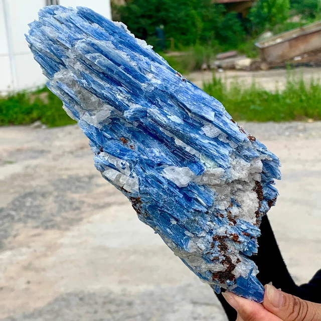 2.59LB  Rare!! Natural beautiful Blue KYANITE with Quartz Crystal Specimen Rough