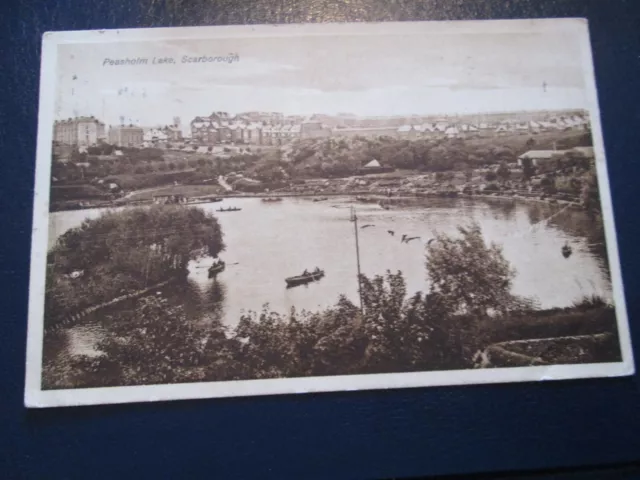 Postcard of Scarborough, Peasholm Lake (1925 posted)