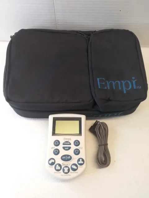 Empi Select System Muscle Stimulation Tens Kit Device W/Wire Padded Case Working