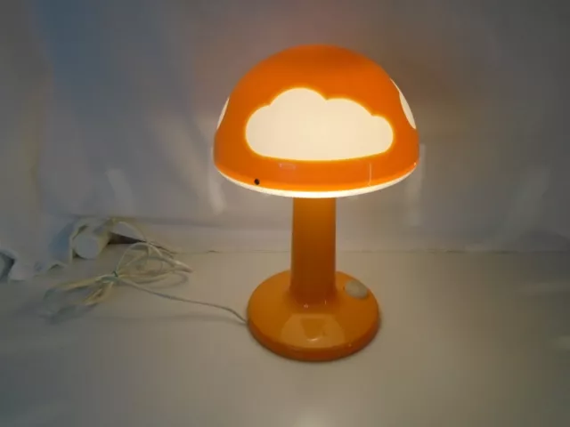 Lampada da letto bambini retrò vintage Ikea Skojig fungo arancione funzionante