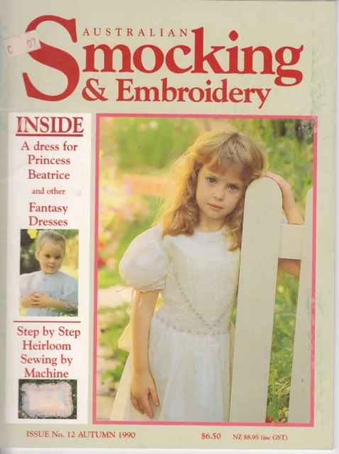 Australian Smocking Issue  No 12 Autumn 1990  Very good condition.