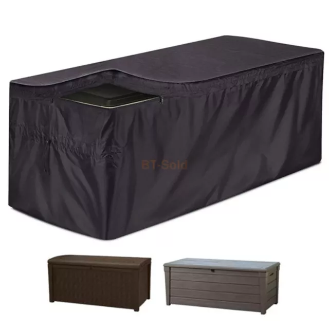 Waterproof Outdoor Deck Box Cover Patio Garden Zip Storage Box Protective Cover