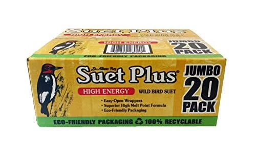 High Energy Suet Cakes, 20 Pack of 11 oz. Suet Cakes for Wild Birds
