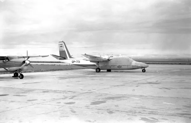 Bolivian Petrol Co., Commander 680, CP-771 at La Paz, Jan '70 - original B&W neg