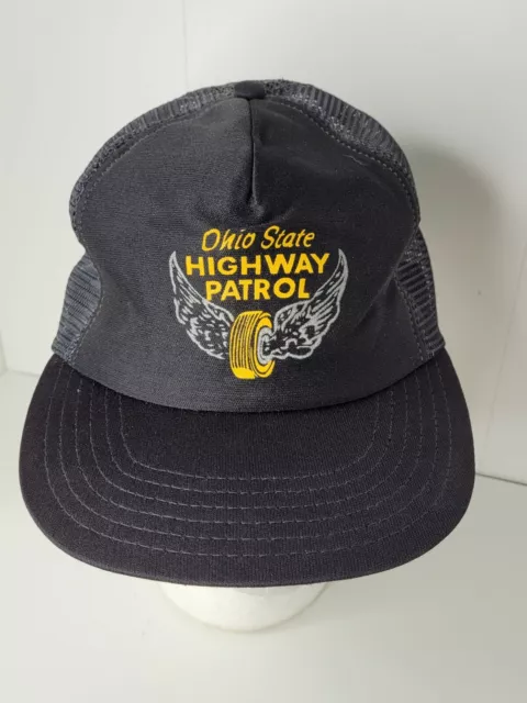 VTG Ohio State Highway Patrol Obsolete Truckers Meshback Snapback Cap Hat Logo