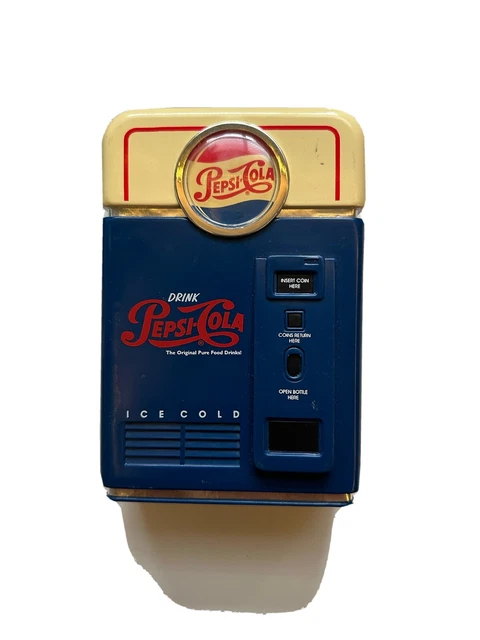 Vintage 1996 PepsiCo. "Pepsi-Cola Vending Machine Coin Sorter Bank" (7” Tall)