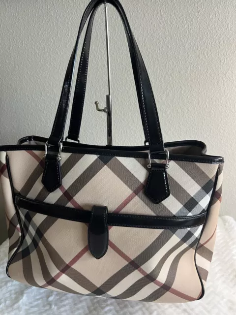 Burberry Nova Check Handbag/Coated Canvas/Patent Leather