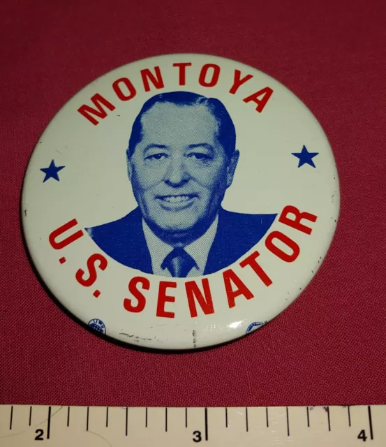 Joe Montoya Sandoval New Mexico Democrat Hispanic Latino Senator Pinback Button