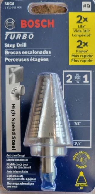 Bosch (SDC4) Turbo Step Drill Bit #9