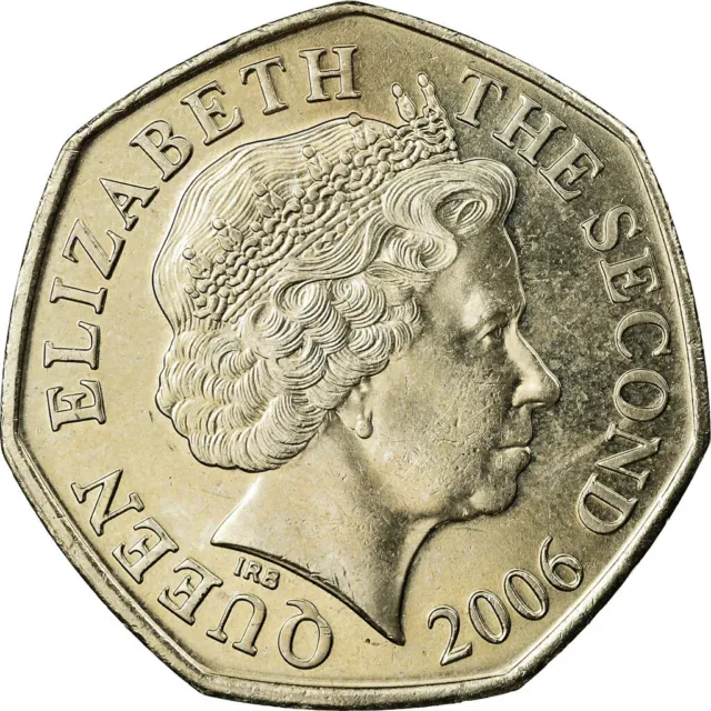 [#702572] Münze, Jersey, Elizabeth II, 50 Pence, 2006, VZ, Copper-nickel, KM:108